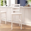 image:imageFlash Furniture Gwendolyn Commercial Grade Modern Farmhouse Bar Stool  Solid Wood Frame  Integrated Footrest  Set of 2  Antique White WashWhite Wash
