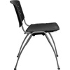 image:imageFlash Furniture HERCULES 5 Pack 880 lb Capacity White Plastic Stack Chair  Comfortable Seating with Durable DesignBlack