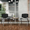 image:imageFlash Furniture HERCULES 5 Pack 880 lb Capacity White Plastic Stack Chair  Comfortable Seating with Durable DesignBlack