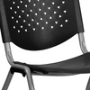 image:imageFlash Furniture HERCULES 5 Pack 880 lb Capacity White Plastic Stack Chair  Comfortable Seating with Durable DesignBlack