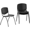 image:imageFlash Furniture HERCULES 5 Pack 880 lb Capacity White Plastic Stack Chair  Comfortable Seating with Durable DesignBlack