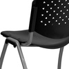 image:imageFlash Furniture HERCULES 5 Pack 880 lb Capacity White Plastic Stack Chair  Comfortable Seating with Durable DesignBlack