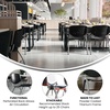 image:imageFlash Furniture HERCULES 5 Pack 880 lb Capacity White Plastic Stack Chair  Comfortable Seating with Durable DesignBlack