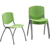 image:imageFlash Furniture HERCULES 5 Pack 880 lb Capacity White Plastic Stack Chair  Comfortable Seating with Durable DesignGreen