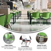 image:imageFlash Furniture HERCULES 5 Pack 880 lb Capacity White Plastic Stack Chair  Comfortable Seating with Durable DesignGreen