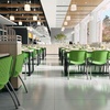 image:imageFlash Furniture HERCULES 5 Pack 880 lb Capacity White Plastic Stack Chair  Comfortable Seating with Durable DesignGreen