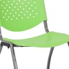 image:imageFlash Furniture HERCULES 5 Pack 880 lb Capacity White Plastic Stack Chair  Comfortable Seating with Durable DesignGreen