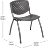 image:imageFlash Furniture HERCULES 5 Pack 880 lb Capacity White Plastic Stack Chair  Comfortable Seating with Durable DesignGrey