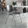 image:imageFlash Furniture HERCULES 5 Pack 880 lb Capacity White Plastic Stack Chair  Comfortable Seating with Durable DesignGrey