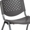 image:imageFlash Furniture HERCULES 5 Pack 880 lb Capacity White Plastic Stack Chair  Comfortable Seating with Durable DesignGrey