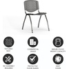 image:imageFlash Furniture HERCULES 5 Pack 880 lb Capacity White Plastic Stack Chair  Comfortable Seating with Durable DesignGrey