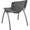 image:imageFlash Furniture HERCULES 5 Pack 880 lb Capacity White Plastic Stack Chair  Comfortable Seating with Durable DesignGrey