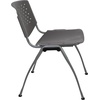 image:imageFlash Furniture HERCULES 5 Pack 880 lb Capacity White Plastic Stack Chair  Comfortable Seating with Durable DesignGrey