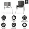 image:imageFlash Furniture HERCULES 5 Pack 880 lb Capacity White Plastic Stack Chair  Comfortable Seating with Durable DesignGrey