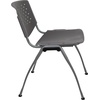 image:imageFlash Furniture HERCULES 5 Pack 880 lb Capacity White Plastic Stack Chair  Comfortable Seating with Durable DesignGrey