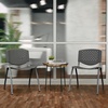 image:imageFlash Furniture HERCULES 5 Pack 880 lb Capacity White Plastic Stack Chair  Comfortable Seating with Durable DesignGrey