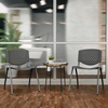 image:imageFlash Furniture HERCULES 5 Pack 880 lb Capacity White Plastic Stack Chair  Comfortable Seating with Durable DesignGrey