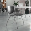 image:imageFlash Furniture HERCULES 5 Pack 880 lb Capacity White Plastic Stack Chair  Comfortable Seating with Durable DesignGrey