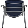 image:imageFlash Furniture HERCULES 5 Pack 880 lb Capacity White Plastic Stack Chair  Comfortable Seating with Durable DesignNavy