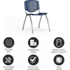 image:imageFlash Furniture HERCULES 5 Pack 880 lb Capacity White Plastic Stack Chair  Comfortable Seating with Durable DesignNavy