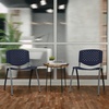 image:imageFlash Furniture HERCULES 5 Pack 880 lb Capacity White Plastic Stack Chair  Comfortable Seating with Durable DesignNavy
