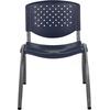 image:imageFlash Furniture HERCULES 5 Pack 880 lb Capacity White Plastic Stack Chair  Comfortable Seating with Durable DesignNavy