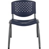 image:imageFlash Furniture HERCULES 5 Pack 880 lb Capacity White Plastic Stack Chair  Comfortable Seating with Durable DesignNavy