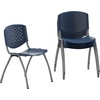 image:imageFlash Furniture HERCULES 5 Pack 880 lb Capacity White Plastic Stack Chair  Comfortable Seating with Durable DesignNavy