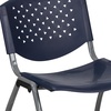 image:imageFlash Furniture HERCULES 5 Pack 880 lb Capacity White Plastic Stack Chair  Comfortable Seating with Durable DesignNavy