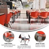 image:imageFlash Furniture HERCULES 5 Pack 880 lb Capacity White Plastic Stack Chair  Comfortable Seating with Durable DesignOrange