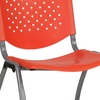 image:imageFlash Furniture HERCULES 5 Pack 880 lb Capacity White Plastic Stack Chair  Comfortable Seating with Durable DesignOrange