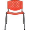 image:imageFlash Furniture HERCULES 5 Pack 880 lb Capacity White Plastic Stack Chair  Comfortable Seating with Durable DesignOrange