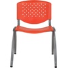 image:imageFlash Furniture HERCULES 5 Pack 880 lb Capacity White Plastic Stack Chair  Comfortable Seating with Durable DesignOrange