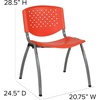 image:imageFlash Furniture HERCULES 5 Pack 880 lb Capacity White Plastic Stack Chair  Comfortable Seating with Durable DesignOrange