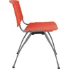 image:imageFlash Furniture HERCULES 5 Pack 880 lb Capacity White Plastic Stack Chair  Comfortable Seating with Durable DesignOrange