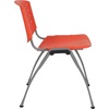 image:imageFlash Furniture HERCULES 5 Pack 880 lb Capacity White Plastic Stack Chair  Comfortable Seating with Durable DesignOrange