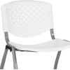 image:imageFlash Furniture HERCULES 5 Pack 880 lb Capacity White Plastic Stack Chair  Comfortable Seating with Durable DesignWhite