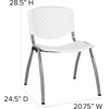 image:imageFlash Furniture HERCULES 5 Pack 880 lb Capacity White Plastic Stack Chair  Comfortable Seating with Durable DesignWhite