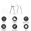 image:imageFlash Furniture HERCULES 5 Pack 880 lb Capacity White Plastic Stack Chair  Comfortable Seating with Durable DesignWhite