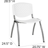 image:imageFlash Furniture HERCULES 5 Pack 880 lb Capacity White Plastic Stack Chair  Comfortable Seating with Durable DesignWhite