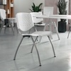 image:imageFlash Furniture HERCULES 5 Pack 880 lb Capacity White Plastic Stack Chair  Comfortable Seating with Durable DesignWhite