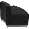 image:imageFlash Furniture HERCULES Alon Series White LeatherSoft Loveseat with Brushed Stainless Steel BaseBlack