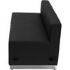 image:imageFlash Furniture HERCULES Alon Series White LeatherSoft Loveseat with Brushed Stainless Steel BaseBlack