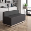image:imageFlash Furniture HERCULES Alon Series White LeatherSoft Loveseat with Brushed Stainless Steel BaseBlack