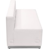 image:imageFlash Furniture HERCULES Alon Series White LeatherSoft Loveseat with Brushed Stainless Steel BaseMelrose White