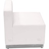 image:imageFlash Furniture HERCULES Alon Series White LeatherSoft Loveseat with Brushed Stainless Steel BaseMelrose White