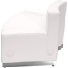 image:imageFlash Furniture HERCULES Alon Series White LeatherSoft Loveseat with Brushed Stainless Steel BaseMelrose White