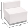 image:imageFlash Furniture HERCULES Alon Series White LeatherSoft Loveseat with Brushed Stainless Steel BaseMelrose White