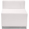 image:imageFlash Furniture HERCULES Alon Series White LeatherSoft Loveseat with Brushed Stainless Steel BaseMelrose White