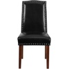 image:imageFlash Furniture HERCULES Hampton Hill Series Black LeatherSoft Parsons Chair with Silver Accent Nail TrimBlack Leathersoft